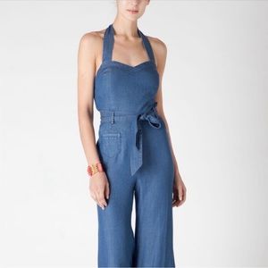 Anthropologie Elevenses Wide Leg Jumpsuit Sz 4